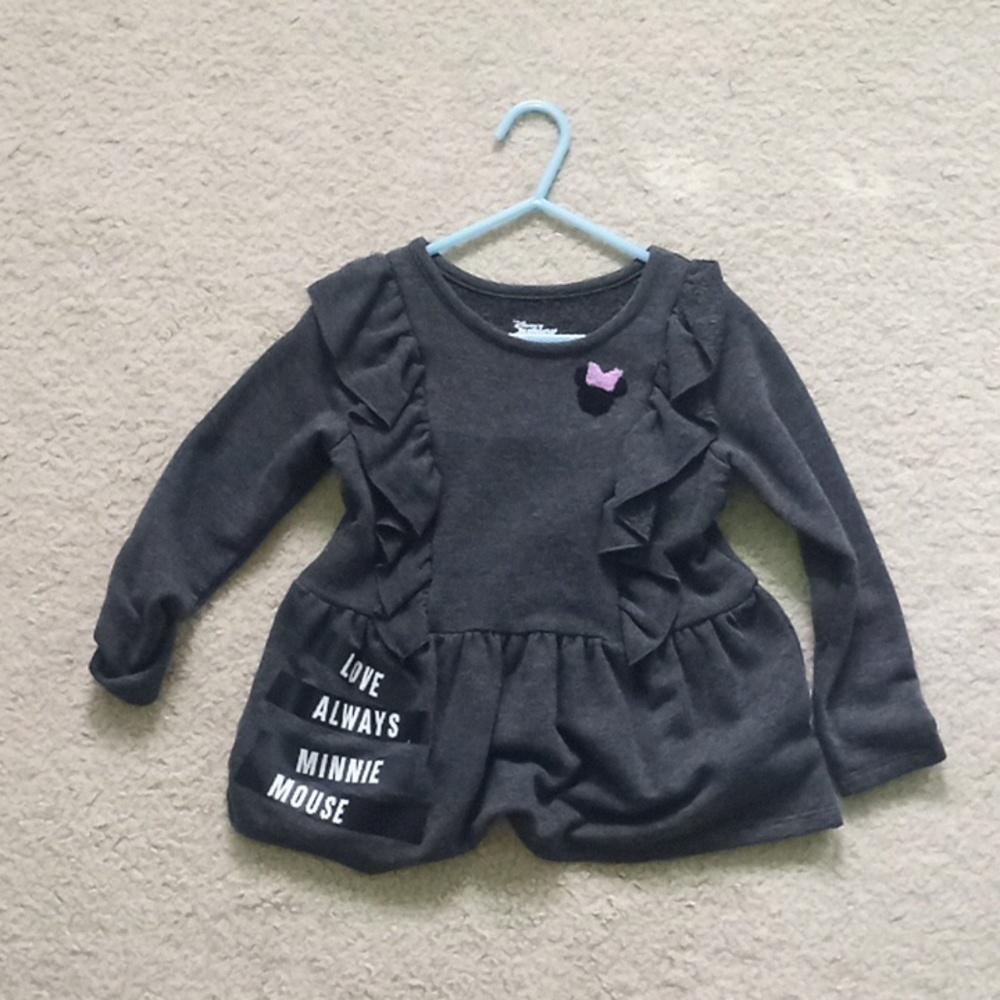 Disney Junior Minnie Mouse Long Sleeve Dress For Toddlers Size 3T Embroidery